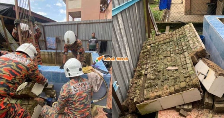 f4 pelajar dihempap dinding konkrit runtuh ketika basuh baju