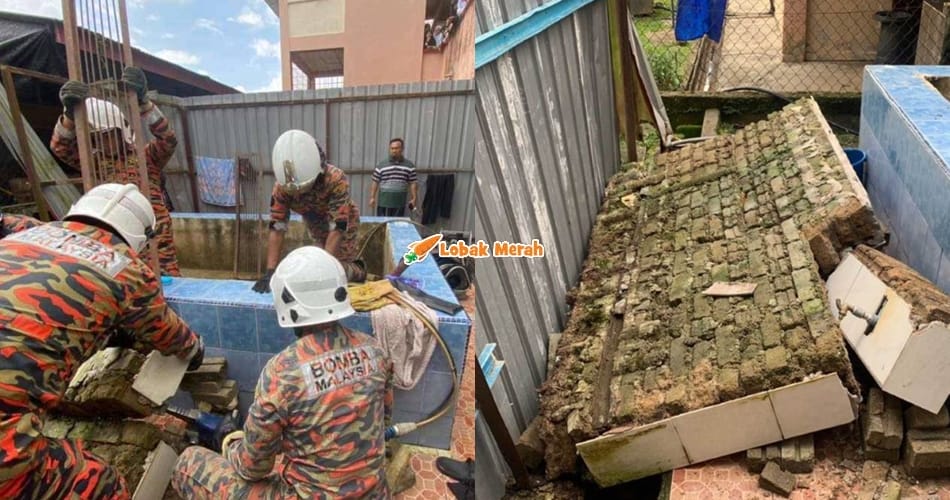 F4 Pelajar Dihempap Dinding Konkrit Runtuh Ketika Basuh Baju