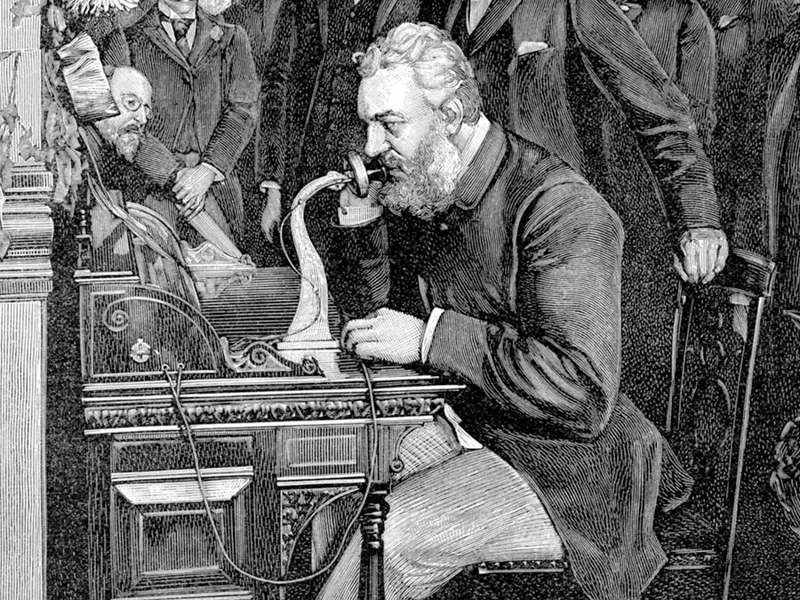 Alexander Graham Bell Telephone Link Chicago New October 18 1892.Jpg