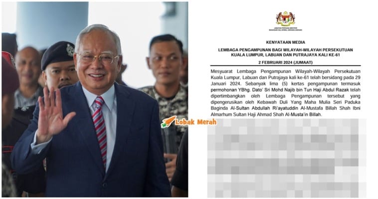 najib razak diampunkan