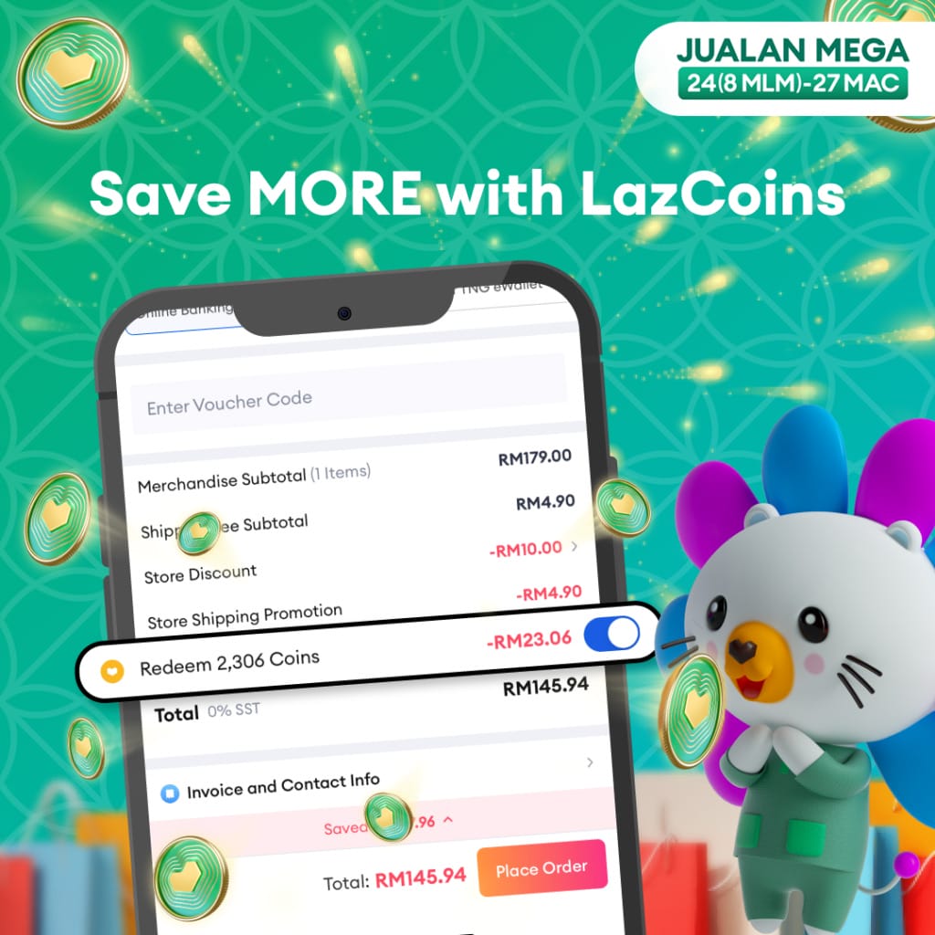 LazCoins Jualan Raya Fantastik Lazada