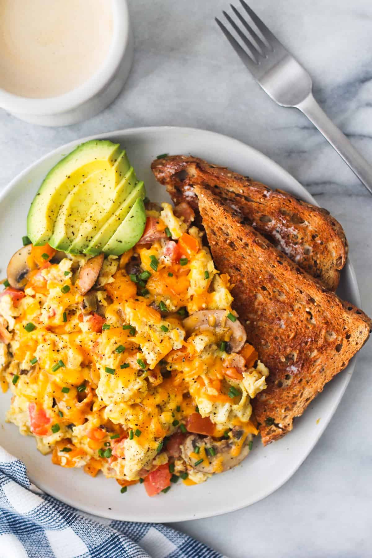 loaded scrambled eggs