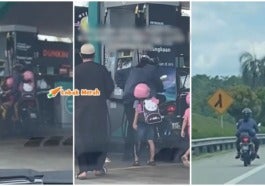 ibu tunggal bawa 3 anak balik beraya