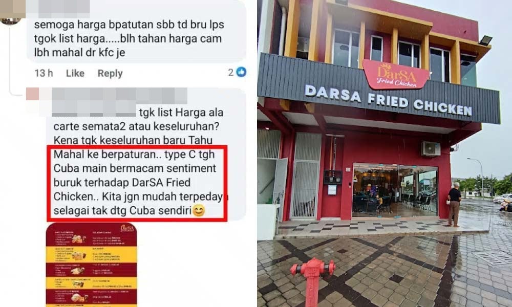 Ramai baru tahu maksud komen type C malah pertikai permohonan maaf Darsa Fried Chicken