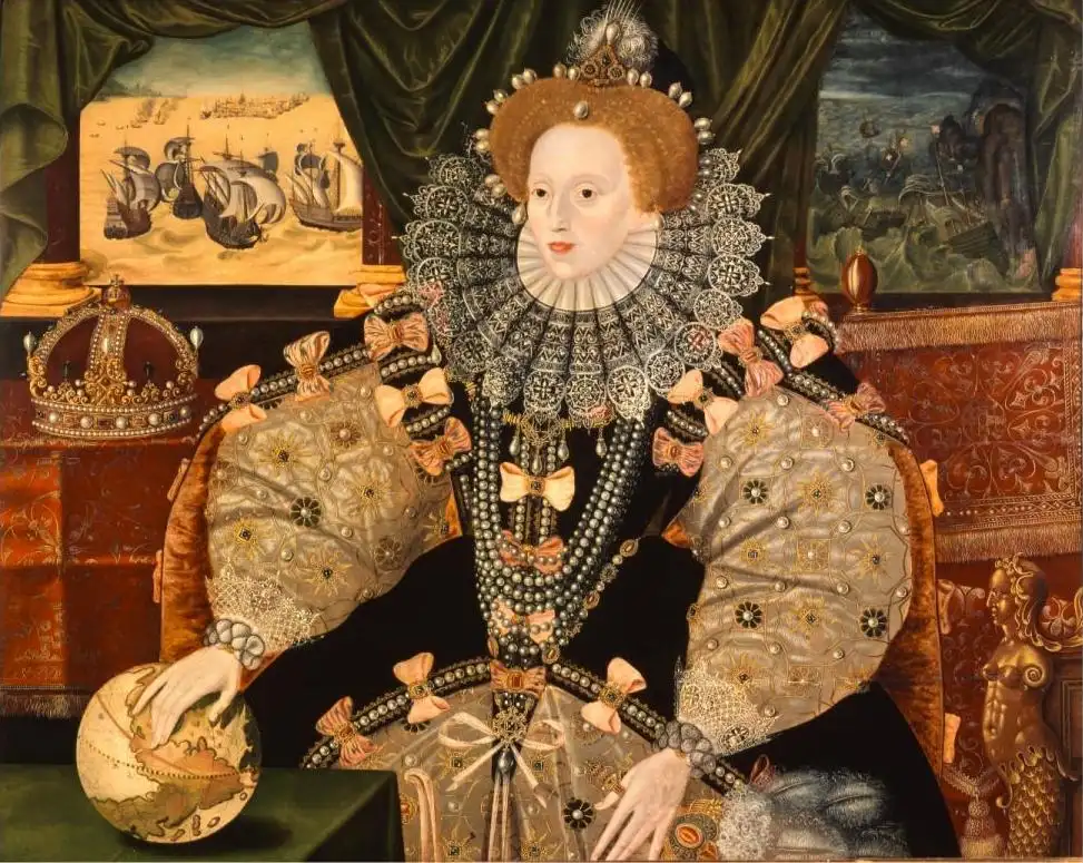 Armada Portrait Queen Elizabeth I Woburn Abbey Painting.jpg