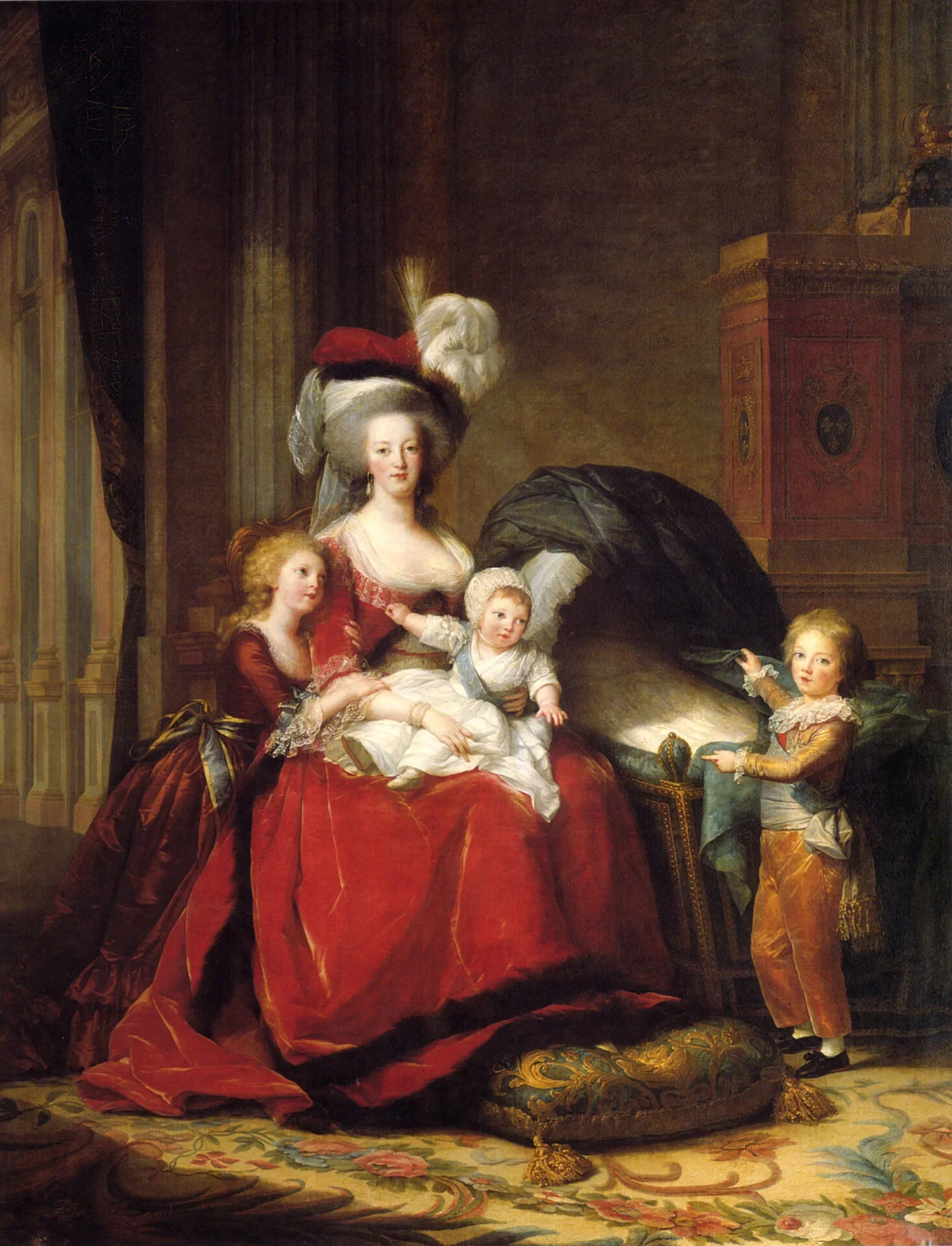 Marie Antoinette And Her Children By Elisabeth Vigee Lebrun