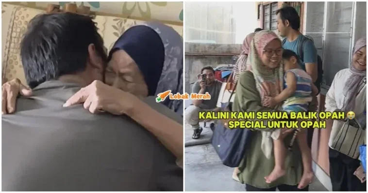 cucu sepakat balik kampung ziarah opah