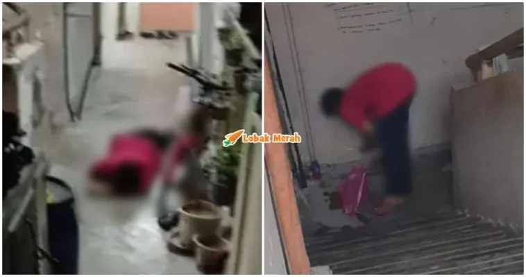 setahun remaja tidur di koridor flat