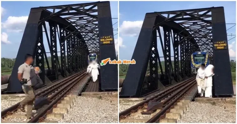 Pengantin Nyaris Dilanggar Keretapi Tanah Merah Kelantan