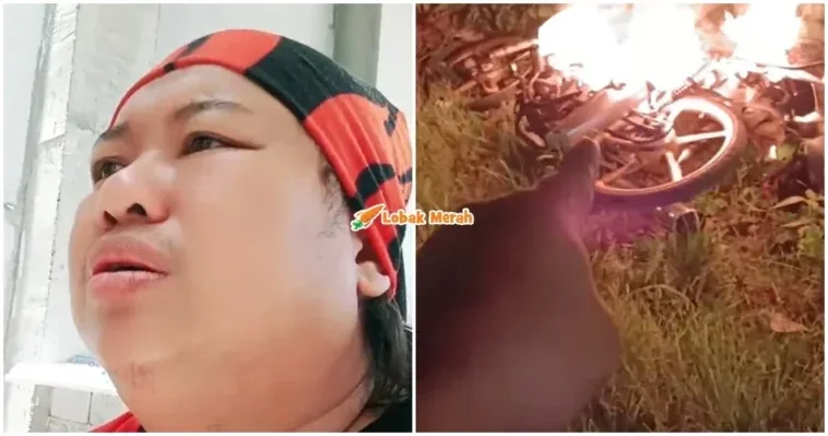 Bapa Bakar Motosikal Anak