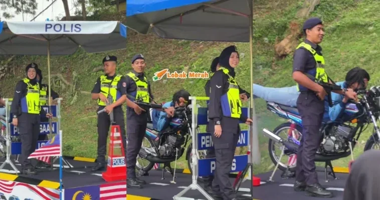 perarakan bertemakan roadblock polis