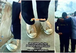 murid kasut kotor dan lusuh