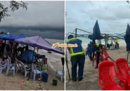 pantai teluk kemang khemah