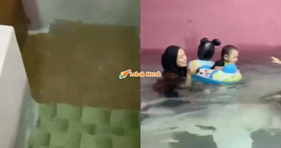 ”Boleh nampak lantai” – Orang Ramai Terkejut Tengok Air Banjir Jernih Dalam Rumah Ini