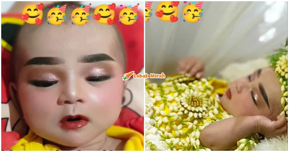 MUA Dapat ‘Job’ Solek Bayi Untuk Majlis Aqiqah, Ramai Netizen Kasihan Dengan Bayi