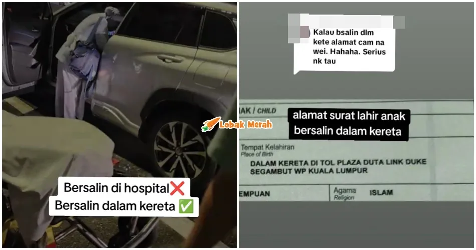 Sijil Kelahiran Anak Wanita Ini Agak Unik Gara-gara Bersalin Dalam Kereta