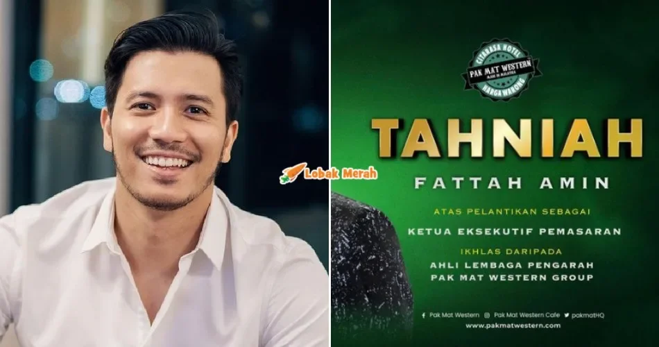 Fattah Amin Dilantik Ketua Eksekutif Pemasaran Pak Mat Western, Netizen Ucap Tahniah!