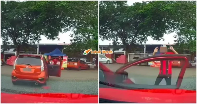 Tak Tarik Handbrake Kereta Mengundur Pintu Terkepak