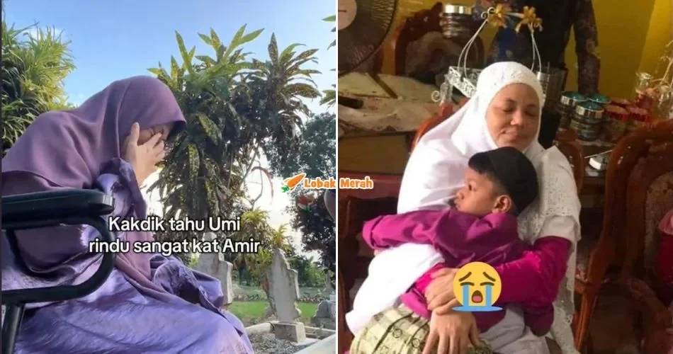 “Amir anak umi..” Meraung Kerinduan, Netizen Luluh Lihat Keadaan Terkini Ibu Angkat Mangsa B*nuh, Adik Amir