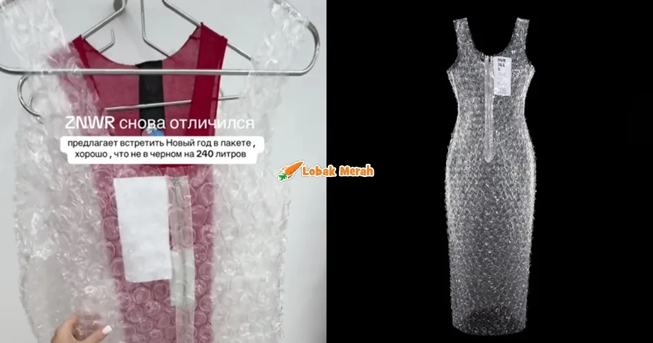 “Boleh jadi baju hujan”- Fesyen Baju Diperbuat Dari ‘Bubble Wrap’ Jadi Perhatian