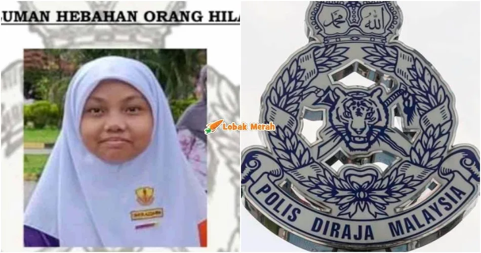 Kanak-Kanak Perempuan 12 Tahun Hilang, Polis Mohon Bantuan Orang Ramai Kesan Dhiya Azzahra