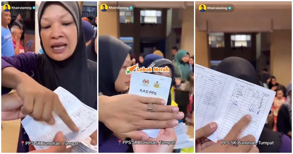 “1 family 1 kad” – Sistem Agihan Barang Bantuan Mangsa Banjir PPS SK Bunohan Dipuji Sistematik