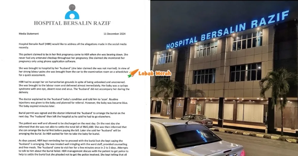 “Dia tidak berkahwin” – Hospital Bersalin Razif Keluarkan Kenyataan Isu Jenazah Bayi Dibekukan