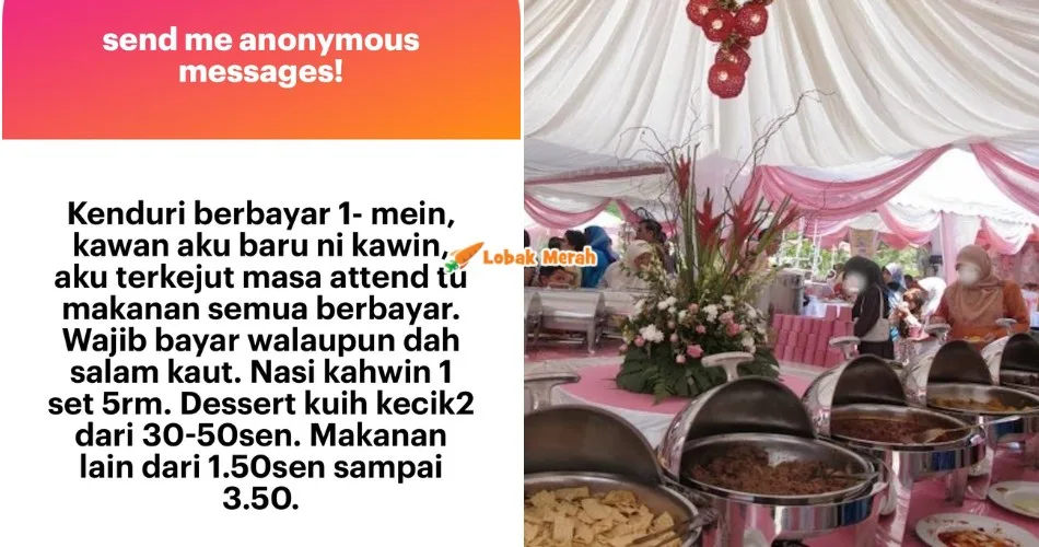 “Macam food court” – Individu Dedah Ada Kenduri Kahwin Minta Tetamu Bayar Untuk Makanan?