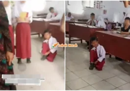 ibu terkilan anak dihukum duduk atas lantai tak bayar yuran