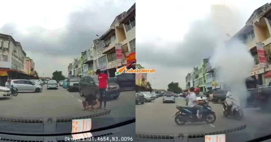 ⁠”Rosak kereta orang” – Polis Tahan 2 Lelaki Main Mercun Di Tengah Jalan