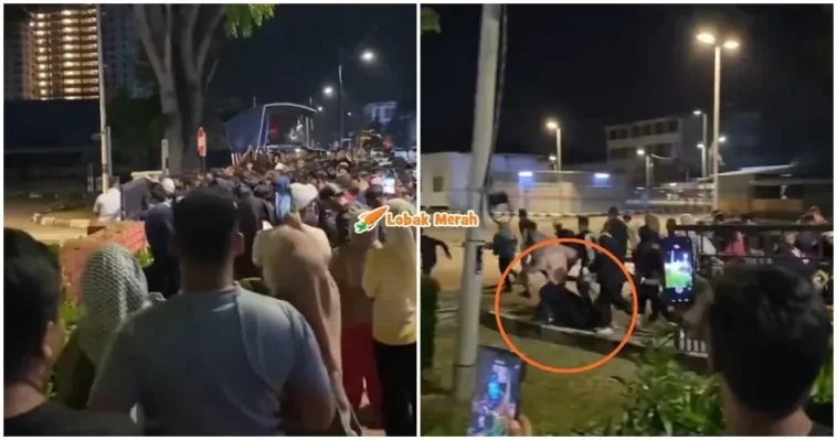 jatuh tersungkur berebut tapak bazar ramadan