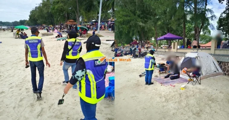 larangan pemasangan khemah di pantai Port Dickson