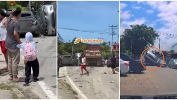 lori rempuh kenderaan depan sekolah