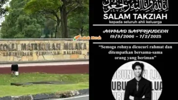 pelajar matriks melaka meninggal dunia