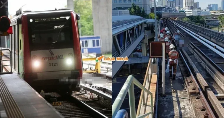 terjatuh ke landasan LRT