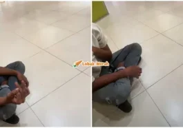 budak lelaki tidur seorang diri di dobi