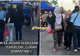 lelaki sengaja langgar cabul wanita di bazar ramadan