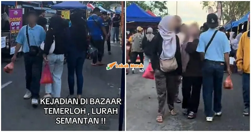 Lelaki Baju Biru Mengaku Sengaja ‘Langgar’ & C*bul Wanita Di Bazar Ramadan Ditahan