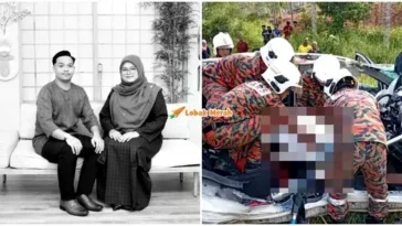 pasangan sempat ambil foto raya sebelum kemalangan