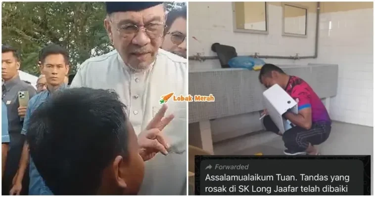 tandas rosak murid mengadu dekat pmx