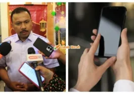 terkejut lihat telefon anak