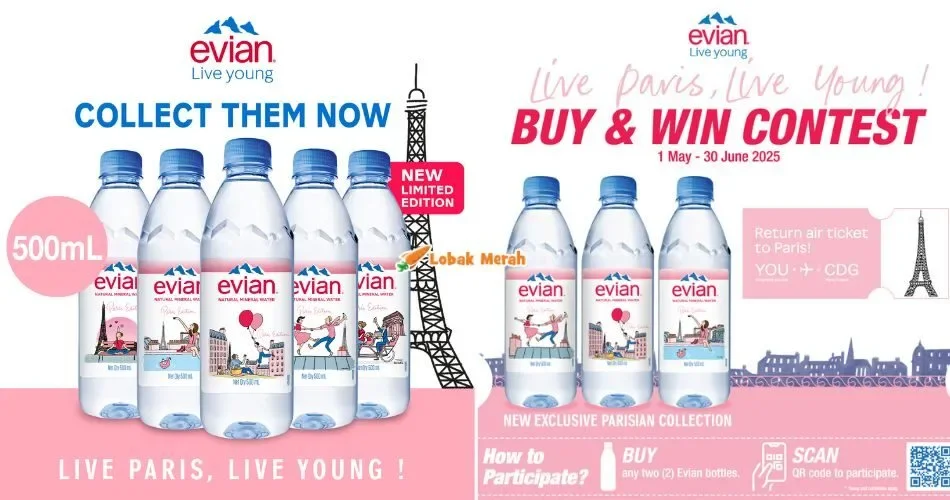 Alami Suasana Paris di Mana Sahaja Anda Berada dengan Koleksi Edisi Terhad “Live Paris, Live Young” daripada evian®