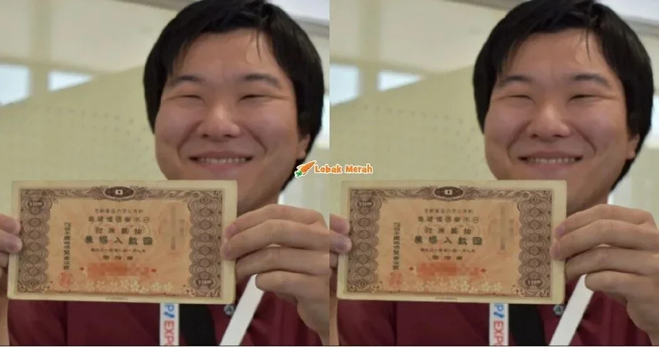 ⁠Lelaki Di Jepun Tarik Perhatian, Dibenarkan Masuk Ke Acara Ekspo Dunia 2025 Di Osaka Guna Tiket Tahun 1940