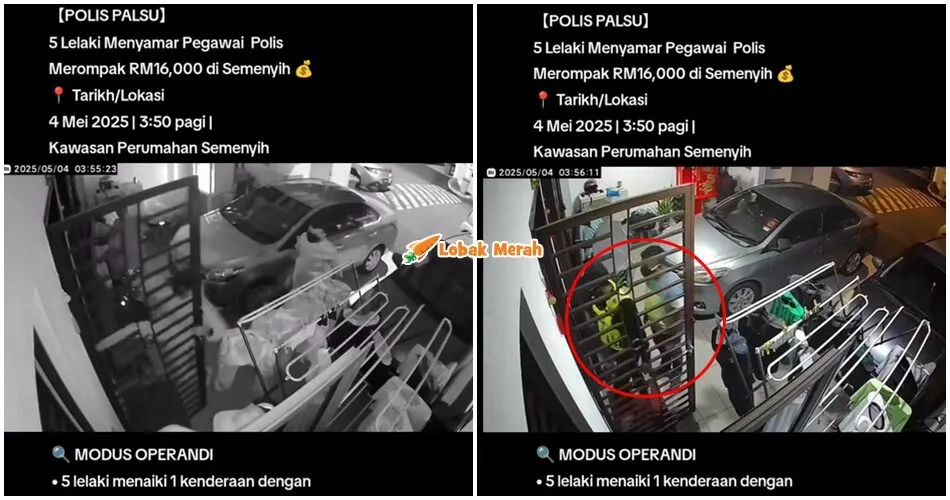 5 Perompak Menyamar Jadi Polis Nak Samun Sebuah Rumah