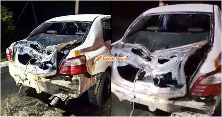 gajah naik minyak rosakkan kereta