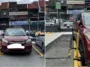 kereta kena clamp tayar terkeluar dari kotak parkir