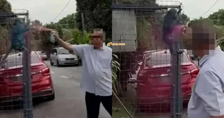 sembur cat pada monyet