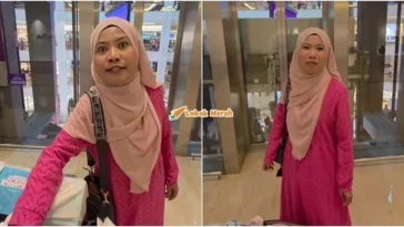 wanita bawa stroller bengang kemudahan lif
