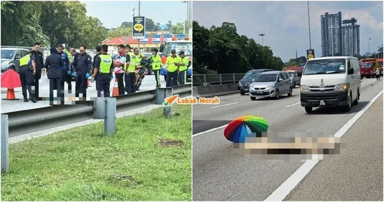 wanita tercampak dari van suami ditahan polis
