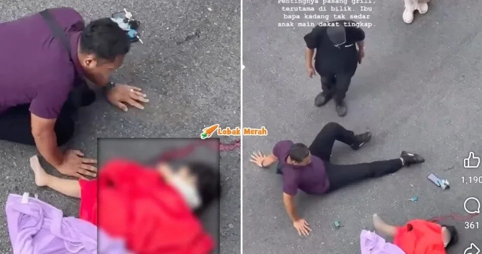 “Saya harap dia selamat” – Tular Video Budak Empat Tahun Jatuh Kondo Di Bukit Jalil, Lelaki Meratap Di Sisi Jasad
